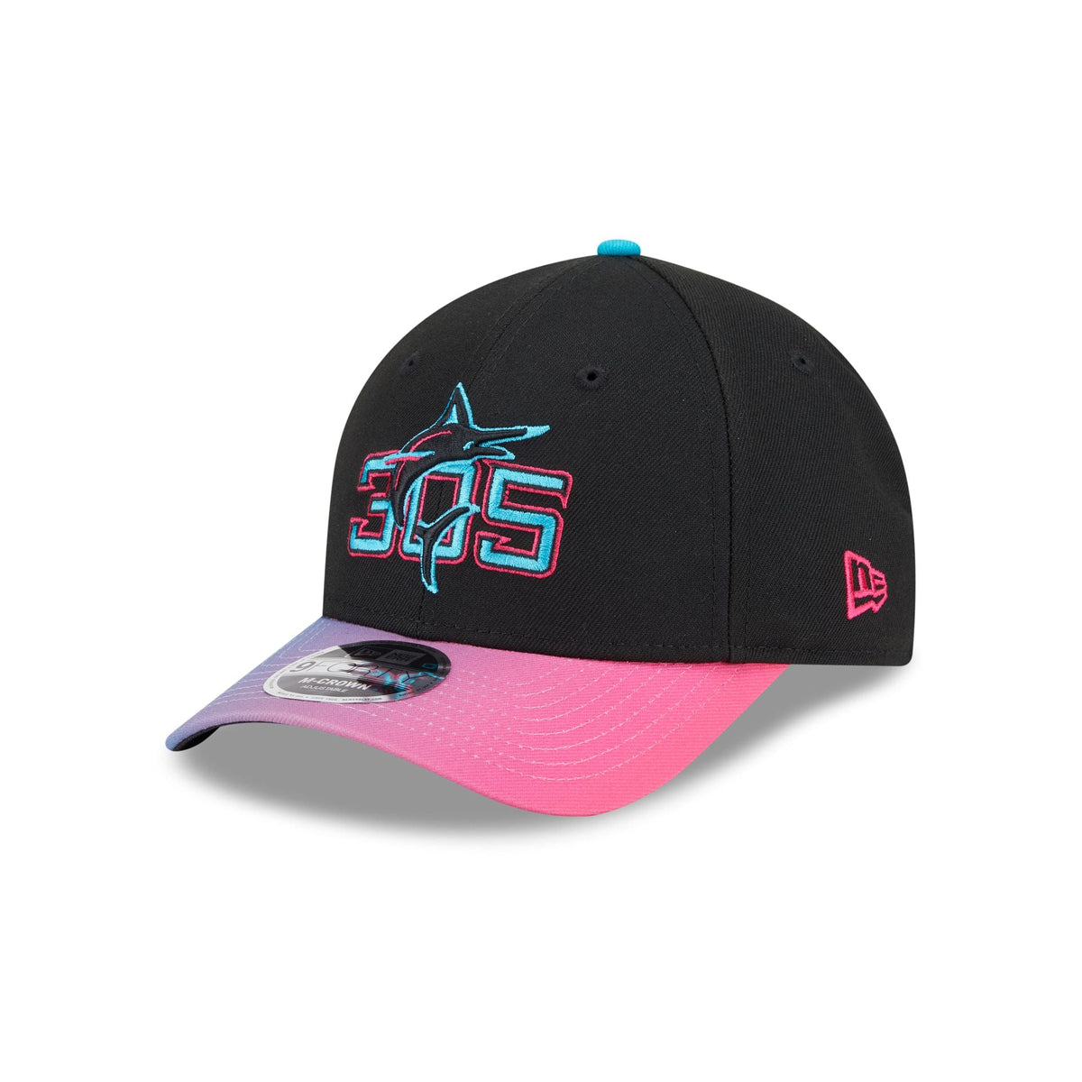 Miami Marlins City Connect 9FORTY M-Crown Snapback Hat