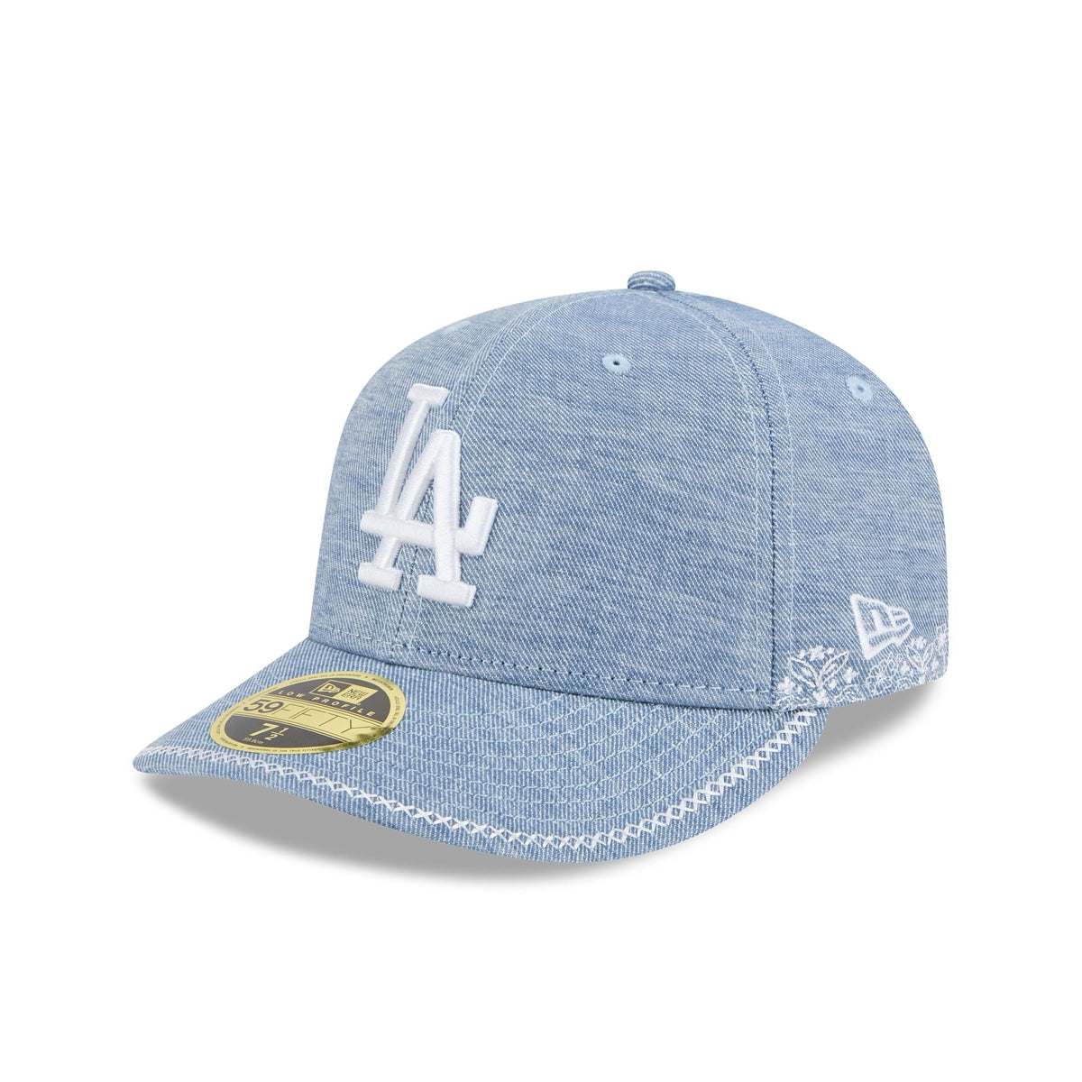 Los Angeles Dodgers Hand Stitched Chambray Low Profile 59FIFTY Fitted Hat