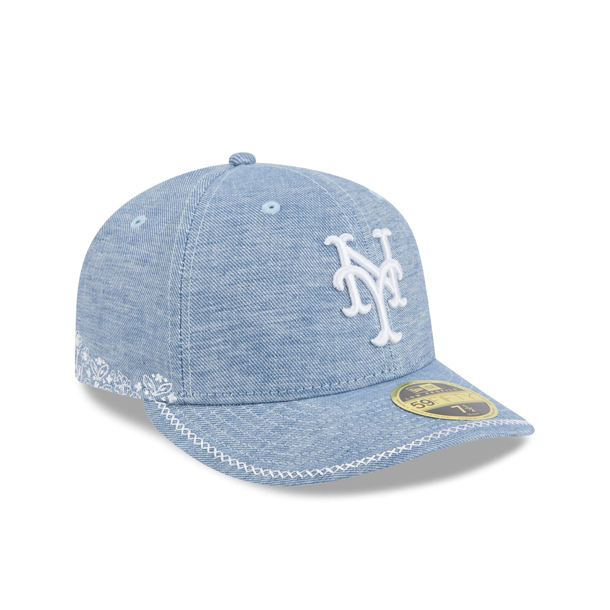 New York Mets Hand Stitched Chambray Low Profile 59FIFTY Fitted Hat