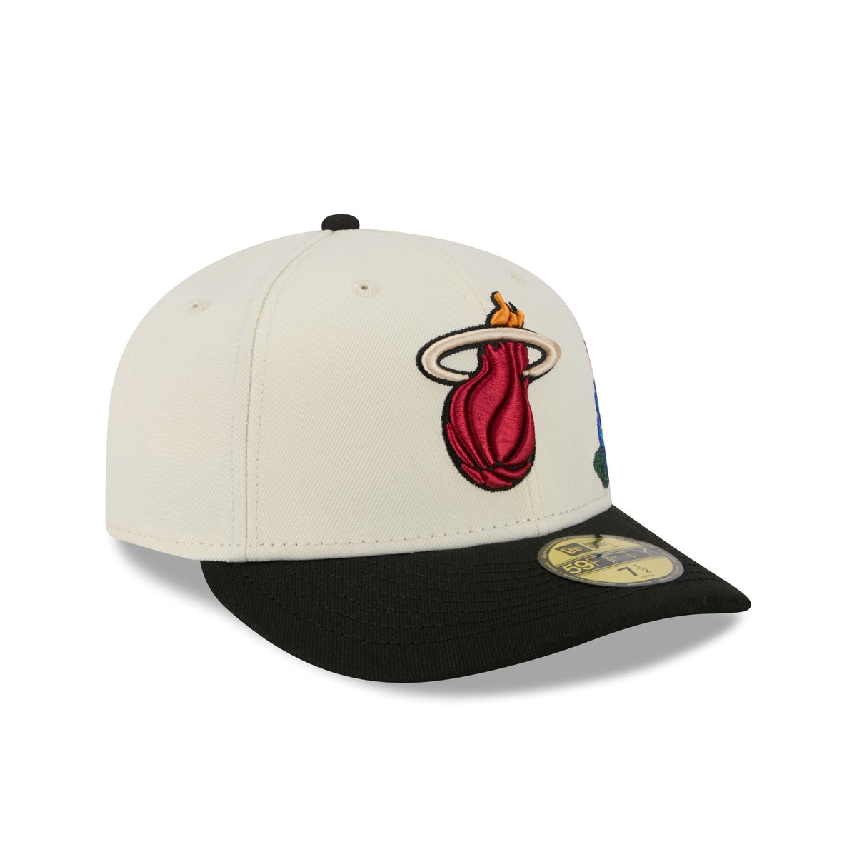 Miami Heat Tonal Florals White 59FIFTY Fitted Hat