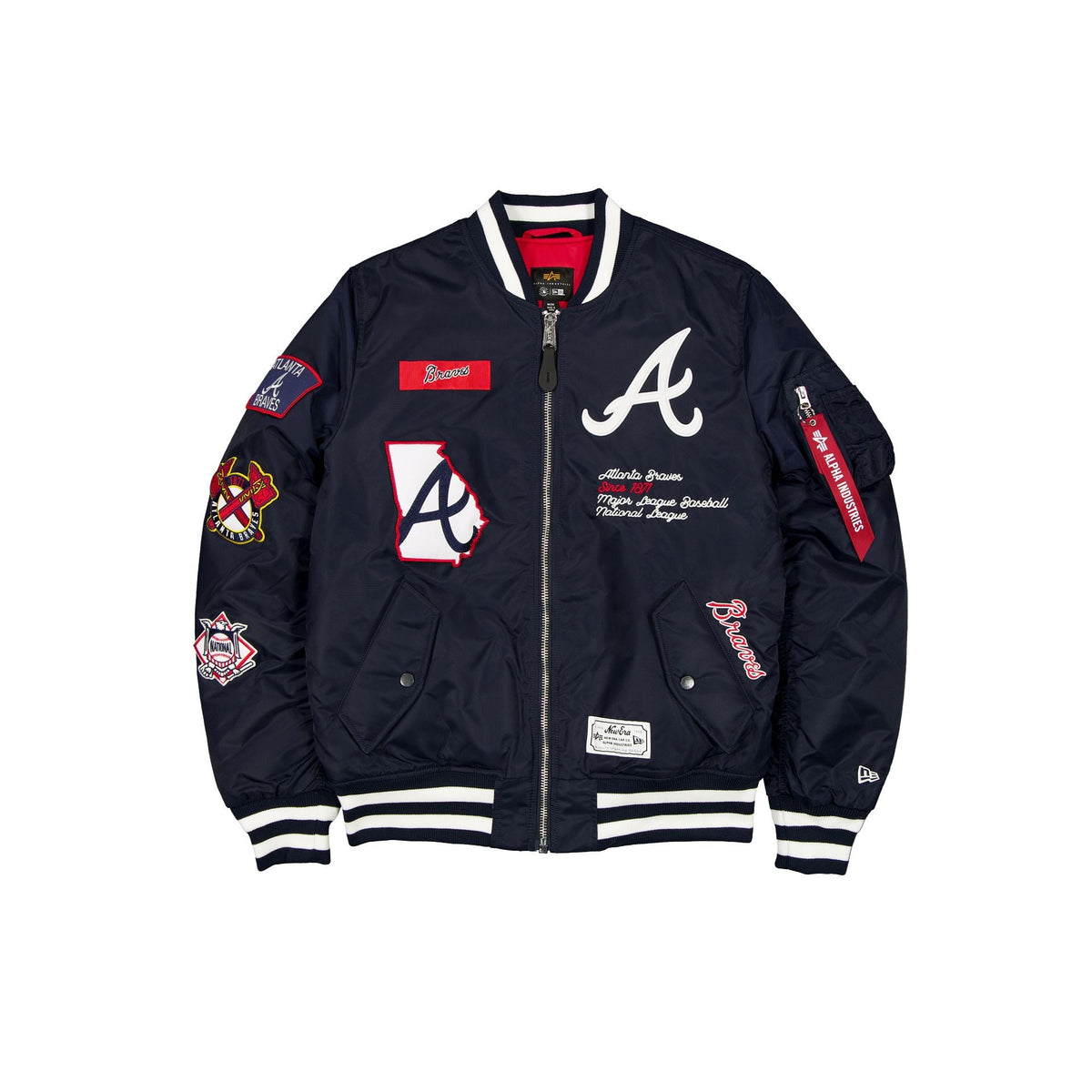 Alpha Industries x Atlanta Braves Navy MA-1 Bomber Jacket