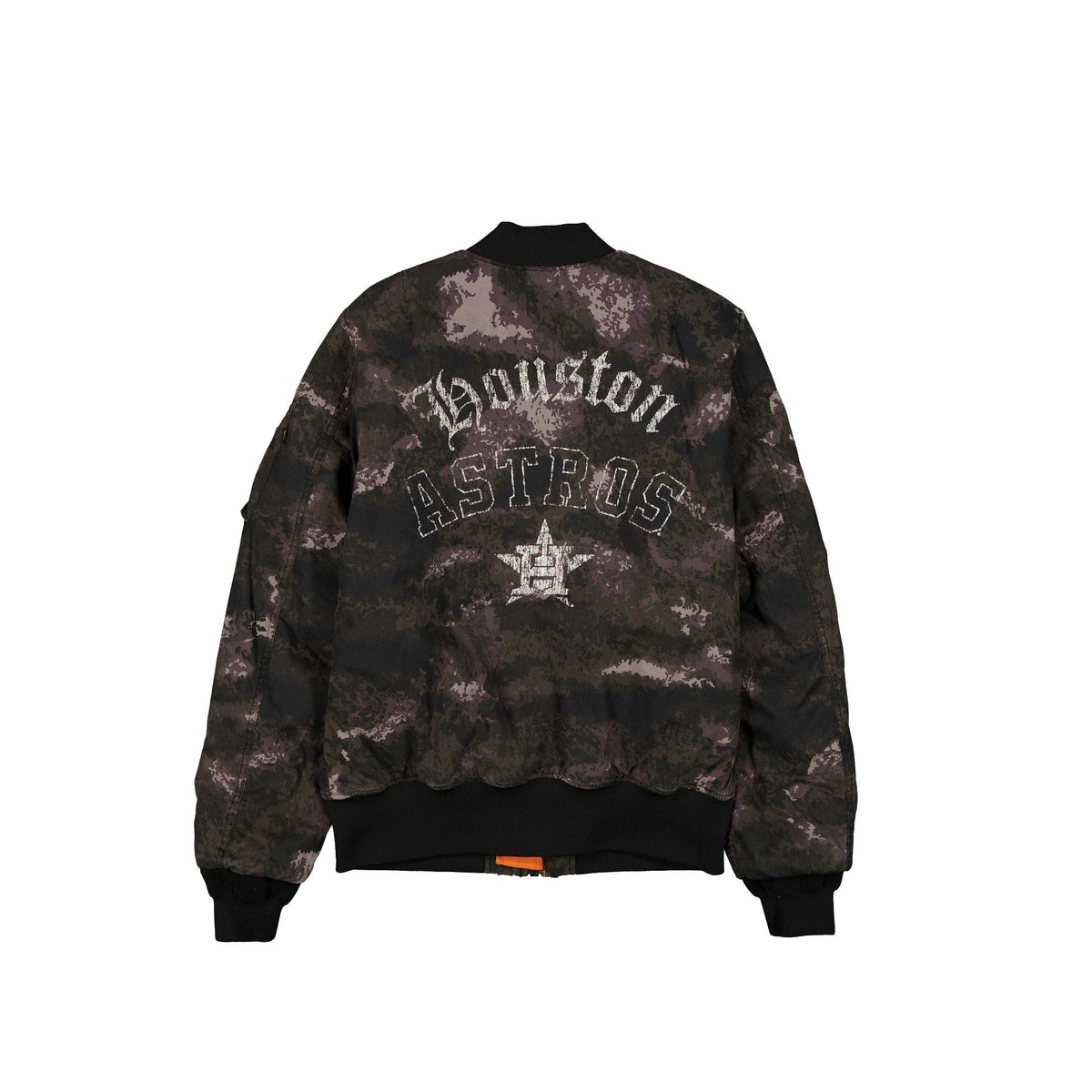 Alpha Industries x Houston Astros Black Camo MA-1 Bomber Jacket