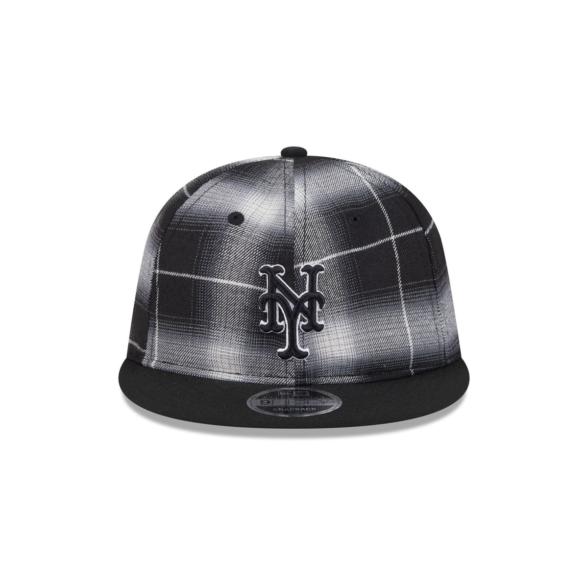 New York Mets Black and White Plaid Retro Crown 9FIFTY Snapback Hat