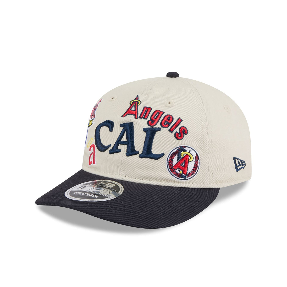 Los Angeles Angels Scattered Patches Retro Crown 9FIFTY Snapback Hat