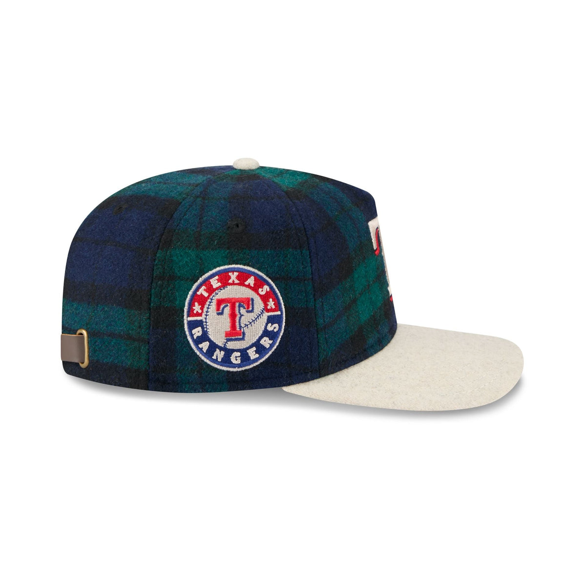 Texas Rangers Plaid Letterman 19TWENTY Adjustable Hat