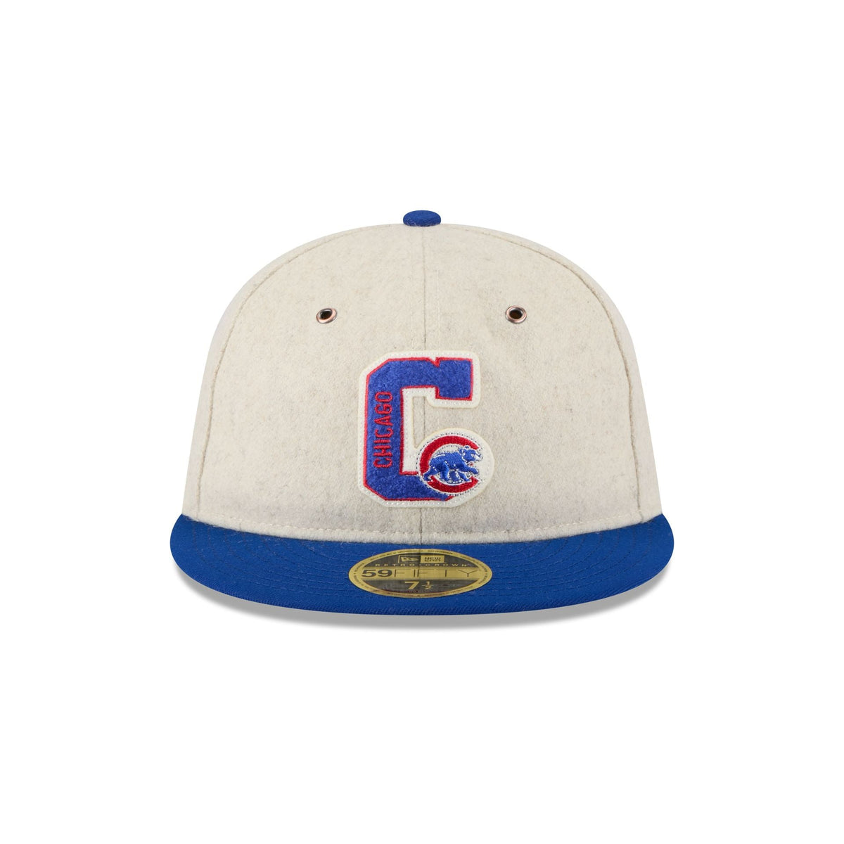 Chicago Cubs Wool Letterman Retro Crown 59FIFTY Fitted Hat