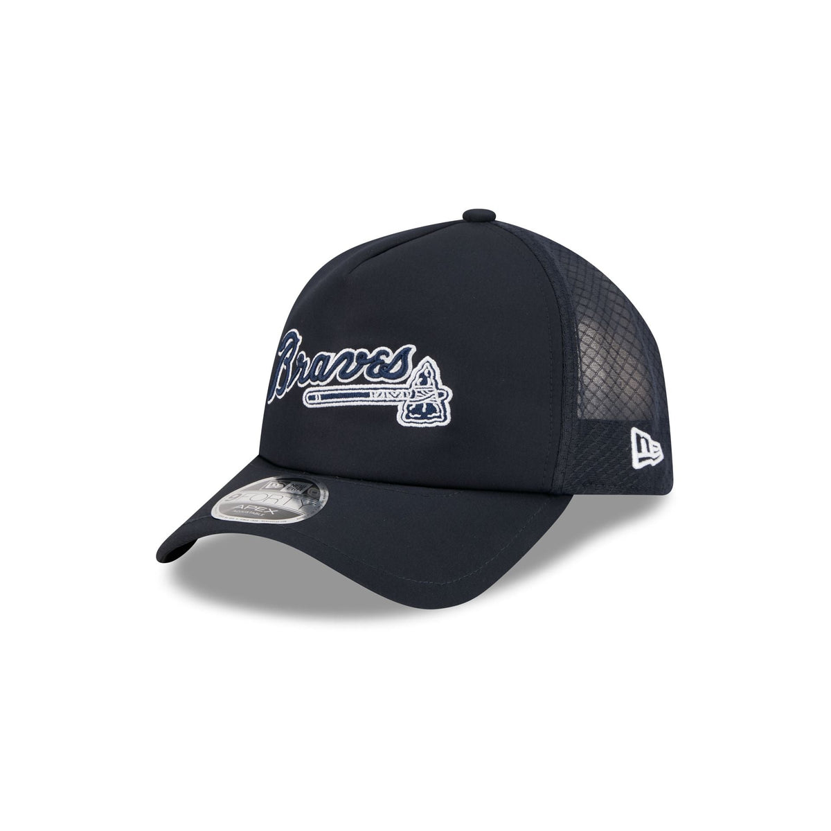 Atlanta Braves 2026 Batting Practice Alt Tomahawk 9FORTY APEX Trucker Hat