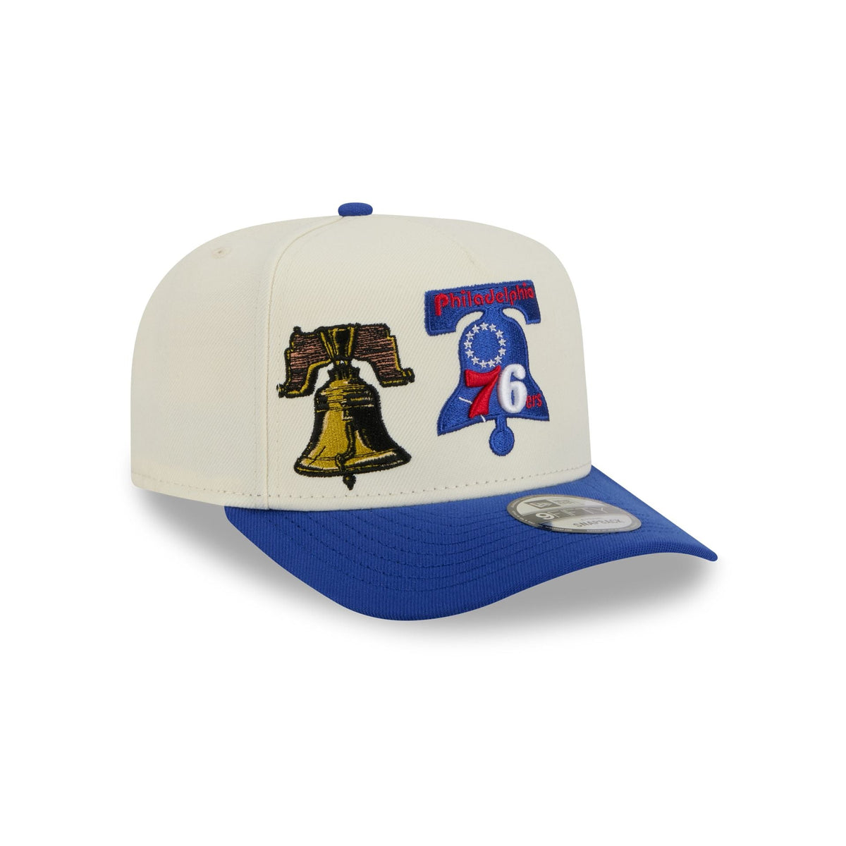 Philadelphia 76ers 1963-1976 Hardwood Classics Chrome White 9FIFTY A-Frame Snapback Hat