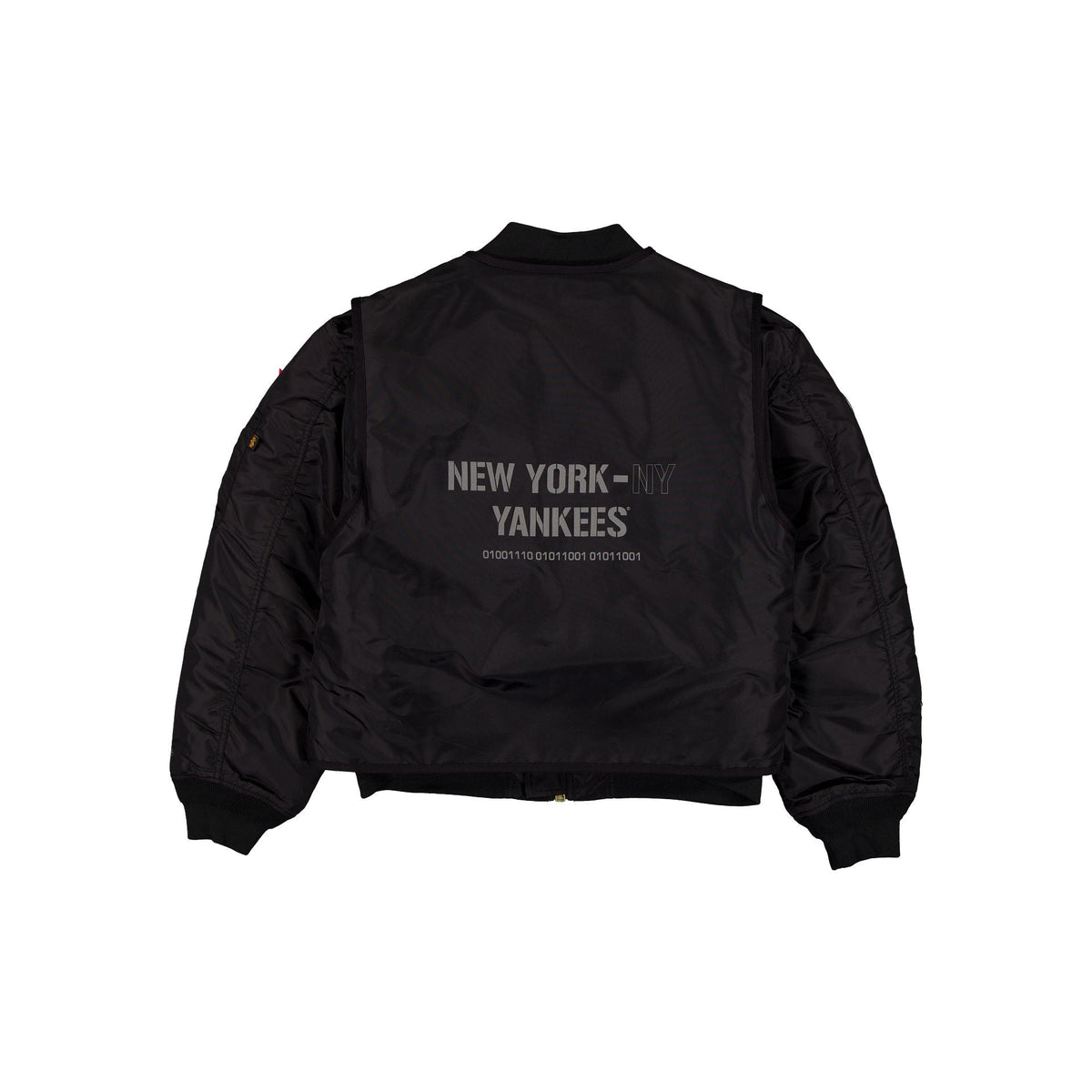 Alpha Industries x New York Yankees Black 2-in-1 MA-1 Flight Jacket + Vest